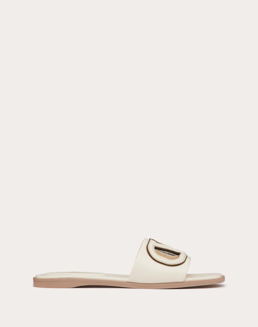 VLOGO CUT-OUT CALFSKIN SLIDE SANDAL - Image 5
